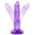 Упругий и гибкий фаллоимитатор Naturally yours на присоске - фиолетовый - 14,5 см