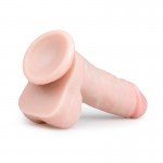 Фаллоимитатор-реалистик с присоской и мошонкой Easytoys Realistic Dildo - телесный - 17,5 см