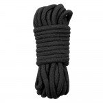 Веревка хлопковая Fetish Bondage Rope для связывания и бондажа - чёрная - 10 м