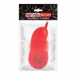 Набор БДСМ-аксессуаров для секс-игр в подневолье NoTabu Domination and Submission - наручники, маска, перо - красный