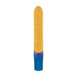 Вибратор для точки G с рельефной поверхностью PMV20 Tone G-Spot Vibrator - жёлтый с синим - 23 см