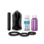 Мастурбатор PDX Elite Vibrating Silicone Stimulator с дополнительной стимуляцией уздечки - чёрный