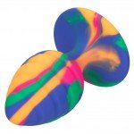 Текстурированная анальная пробка из силикона CHEEKY MED SWIRL TIE-DYE PLUG - размера M - 7,5 см