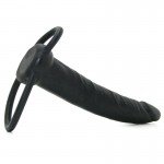 Насадка-страпон на пенис для двойного проникновения Love Rider Dual Penetrator - черная - 14 см
