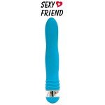 Классический мультискоростной вибратор из ABS пластика Sexy Friend - голубой - 17,5 см