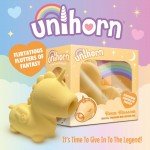 Клиторальный стимулятор единорог Unihorn - Bean Blossom с вибрацией и со стимуляцией язычком - жёлтый